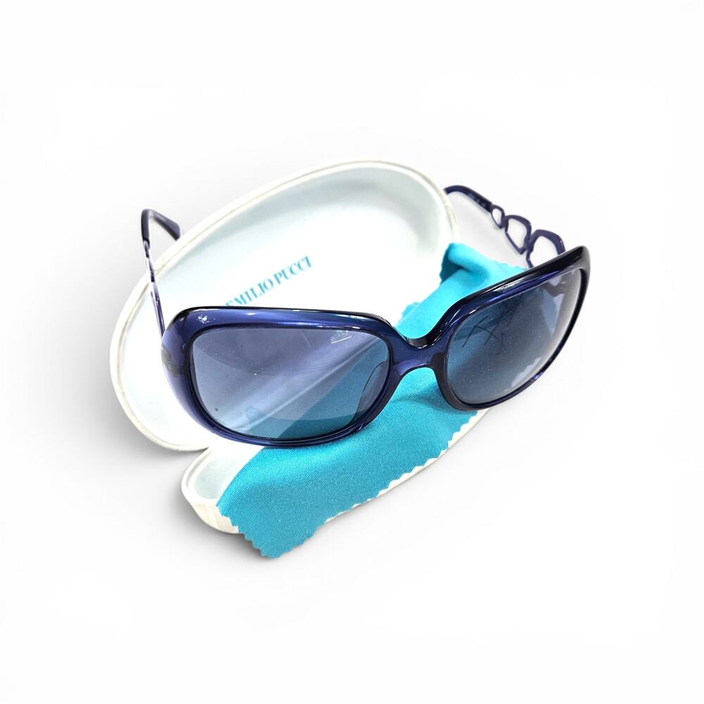 Emilio Pucci Oversized Sunglasses Geometric Arm Purple